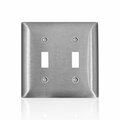 Ezgeneration C-Series Stainless Steel 2 Gang Metal Toggle Wall Plate EZ2740072